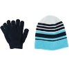 Grand Sierra Girl's 7-16 Striped 2-Piece Winter Beanie and Glove Set - 4 of 4