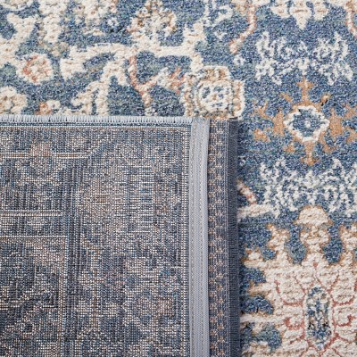 Vivaldi 6'-7" Square Ivory and Navy Synthetic Rug