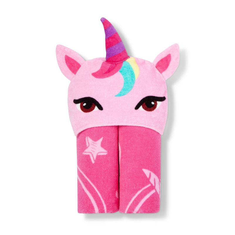 JoJo Siwa Unicorn Kids&#39; Hooded Bath Towel Pink, 3 of 5