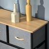 9 Drawers Storage Chest Dresser Organizer Unit w/ Steel Frame, Wood Top, Easy Pull Fabric Bins, for Bedroom, Hallway, Closet, Entryway, Oak & Grey - 2 of 4