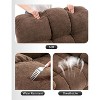 Rocking Recliner Chair, 360° Swivel Rocker Chair, Upholstered Fabric Glider Nursery Chair with Side Pockets, Lazy Recliner Single Sofa - 4 of 4