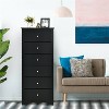 HDZNVF 6 Drawers Chest Dresser Clothes Storage Bedroom Furniture Cabinet - 3 of 4