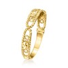 Ross-Simons Italian 14kt Yellow Gold Rope-Edge Station Ring - 3 of 4