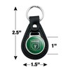 University of Wisconsin Parkside Primary Logo Black Leather Keychain - 2 of 4