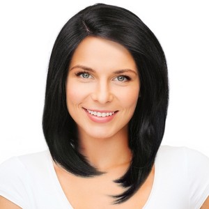 Synthetic Lace Front Wigs Short Bob Straight Wig Natural Looking L Part Heat Resistant Daily Party Full Head Hair for Women - 1 of 4