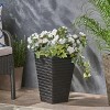 Maggift Planter, Floor Standing Rectangular Planter, Modern Design Outdoor Planter for Garden, Patio Door, Black, 10.25"*10.25"*16" - 3 of 4