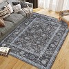 Hallway Runner Rug Washable Non-Slip Vintage Faux Wool Area Rugs for Entryway Indoor Kitchen Laundry Bedroom Living Room - 3 of 4