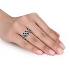 EVERLY JEWELRY | Sterling Silver 1.47 CT TGW Black Spinel Pave Lattice Ring - 3 of 3