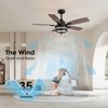 Siljoy 46-Inch Retro American Ceiling Fan with LED Light & Remote, Classic Design for Comfortable Airflow, Elegant Home Style. - 4 of 4