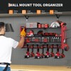 4-Layer Power Tool Organizer Wall Mount, 400Lbs Garage Storage Rack with 8 Cordless Drill Holder, Heavy Duty Utility Shelf - 4 of 4