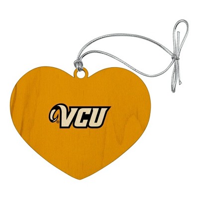 Virginia Commonwealth University Rams Logo Heart Love Wood Christmas Tree Holiday Ornament