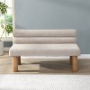 Okak Boucle Thfted Upholstered Dining Bench with Backrest & Wood Legs,Comfort Ottoman Double Seat for Dining Room,Bedroom - 2 of 4