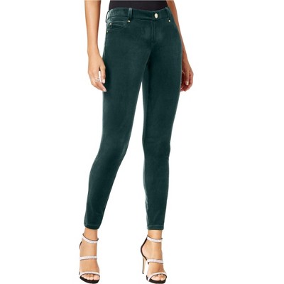 I.N.C International Concepts Womens Velvet Casual Leggings, Green, 16