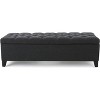 CAVINAS Modern Pull-Open Top Long Ottoman Bench with Storage,Button Tufted Storage Bench for Bedroom,Living Room - 3 of 4