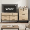 6 Drawer Dresser for Bedroom, 46.6" Tall Freestanding Wooden Storage Chest with Chic Legs and Anti-Tip Kit, Modern Farmhouse Closet Organizer - 3 of 4