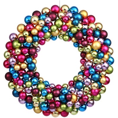 Vickerman Shiny and Matte Ball Wreath