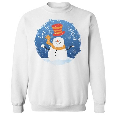 Rerun Island Men's Let It Snow Long Sleeve Graphic Cotton Sweatshirt