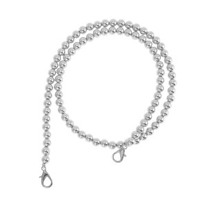 Unique Bargains Faux Pearl Handbag Strap Silver Tone 1 Pc - 1 of 4