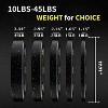 Crumb Rubber Bumper Plates 45 lbs, 2-inch Weight Plates - Color Coded, Shock Absorbing for Home Gym & Weightlifting,1pc - 3 of 4