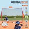 VEVOR Barricade Backstop Net, 12x9 ft Ball Sports Barrier Netting, Portable Practice Equipment with Carry Bag, Protection Screen - 3 of 4