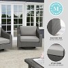 Martha Stewart Bedford Set of 2 Indoor-Outdoor Patio Chairs in Rattan Wicker with 360° Swivel and All-Weather Cushions - 4 of 4