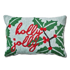 tagltd 24" x 24" Holly Berry Lumbar Pillow - 1 of 2