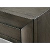 1Pc Contemporary 2 Drawer Nightstand End Table Jewelry Tray Gray Finish Solid Wood Wooden Bedroom Furniture - 4 of 4