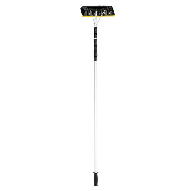 Costway 21FT Telescoping Snow Roof Rake Large Poly Blade Aluminum Tube Non-Slip Handle, 2 of 11