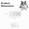 Nispira Cat Water Fountain Filters Compatible with Kastty 108oz/3.2L Battery Operated Pet Fountain, Replacement Filters, 16 Pack - 3 of 4