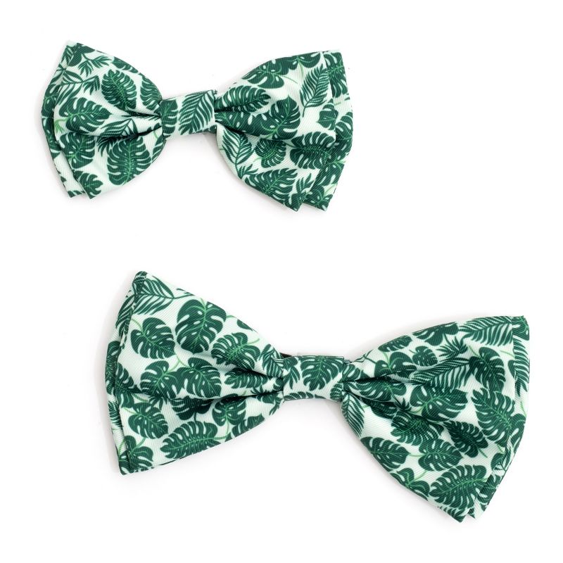 The Worthy Dog Tropical Leaves Bow Tie Accessory, 3 of 4