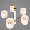 Progress Lighting Palacio 5-Light Chandelier, Vintage Gold, White Silk Shades - 2 of 4