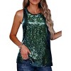 Zeagoo Women's Sleeveless Sparkle Shimmer Camisole Vest Glitter Sequin Tank Tops - 2 of 4