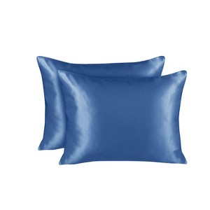 ShopBedding Satin Pillowcase with Zipper, for Hair and Skin Care, Feels Soft and Cool Like a Silk Pillowcase, Satin Pillow Cases 2 Pack - Blissford - 1 of 1