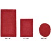 Edge Bath Rug 100% Premium Cotton Ultra-Soft Water Absorbent Tufted Solid Reversible 3 Piece Bathroom Rug Set for Machine Washable Bathmat - 2 of 4