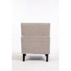 CIPACHO Upholstered Accent Chair, Vintage Armchair with Blue and White Striped Linen Fabric and Nailhead Trim for Living Room - 4 of 4