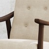 NicBex Accent Chair Tufted Armchair Mid-Century Modern Lounge Chair Modern Armchair Reading Chair Comfy Chair for Living Room, Beige - 2 of 4