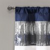 Lush Décor Night Sky Sequins Embroidery Valance Single Navy/White 18X52 - 2 of 4