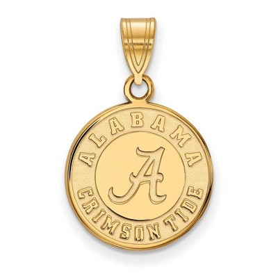 Black Bow Jewelry 10k Yellow Gold Alabama Crimson Tide NCAA Medium Pendant