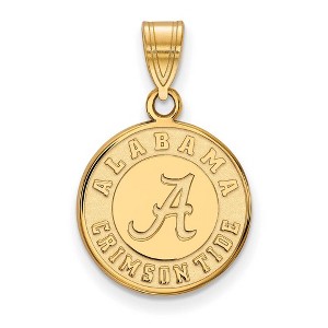 Black Bow Jewelry 10k Yellow Gold Alabama Crimson Tide NCAA Medium Pendant - 1 of 3