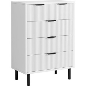Fluted 5 Drawer Dresser for Bedroom, Modern Wood Dresser Chest of Drawers with Deep Drawers, Closet Dresser Organizer with Anti-Tipping - 1 of 4