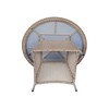 International Concepts Wicker Round Outdoor Patio Dining Table Beige: Aluminum Frame, 6-Seater, Umbrella Hole - 4 of 4