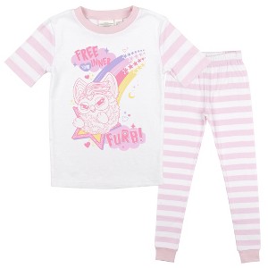 Furby Rainbow Slide Youth Girl’s 2-Pack Pajama Set - 1 of 4