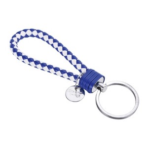 Unique Bargains Braided PU Leather Wallet Keychain with Stainless Steel Key Ring - 1 of 3