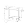 FONTOI Accent Table with Thick, Wide Tabletop and Smaller Lower Shelf, Console Table for Living Room, Bedroom, Entryway, Brown, 12"*32"*47.25" - 3 of 4