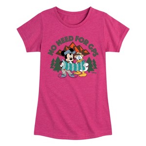 Girls' - Disney - No Gps Fitted Short Sleeve Graphic T-Shirt - 1 of 4
