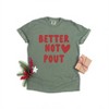 Simply Sage Market Women's Better Not Pout Bold Heart Short Sleeve Garment Dyed Tee - 3 of 3