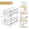 Aoibox 2-Tier Clear Under Sink Pull-Out Cabinet Organizer with Dividers Stackable Bathroom Kitchen Pantry Storage - 3 of 4