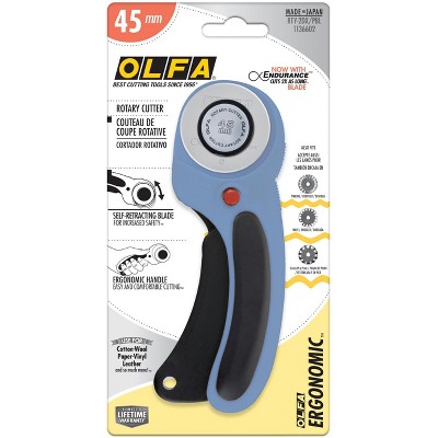 OLFA Ergonomic Rotary Cutter 45mm-Pacific Blue