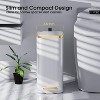 Small Bathroom Trash Can with Lid Soft Close-5L/1.3 Gal Slim Garbage Can-Metal Step Wastebasket-Rectangle Narrow Waste Bin - 2 of 4