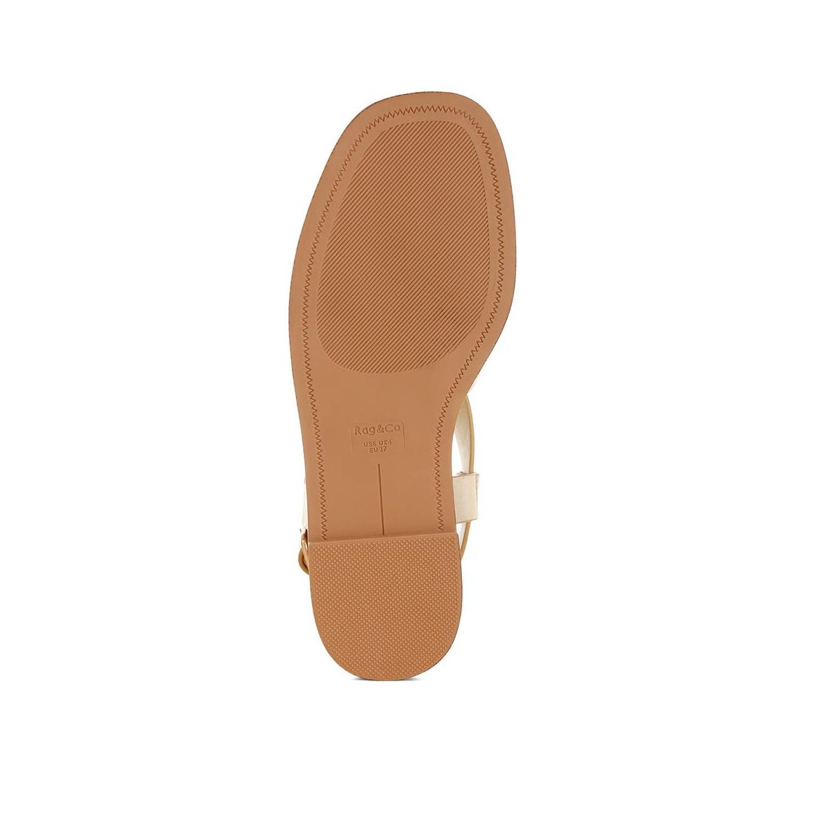Обувь Rag & Co Womens Doata Metallic Genuine Leather Buckled Flats 6 — фото 5